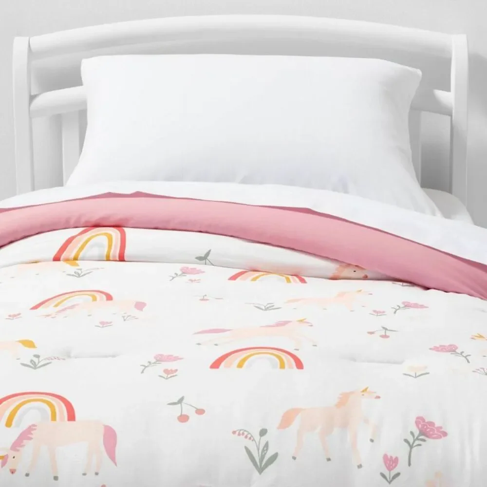 Full/Queen Unicorn Cotton Kids' Comforter Set - Pillowfort